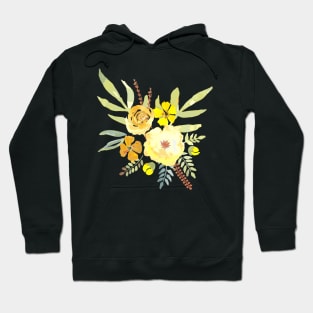 Yellow watercolor bouquet Hoodie